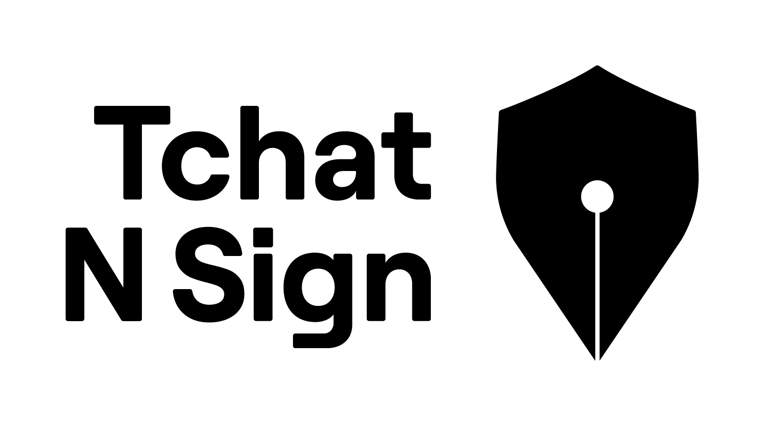 Tchat N Sign Horiz RGB Noir