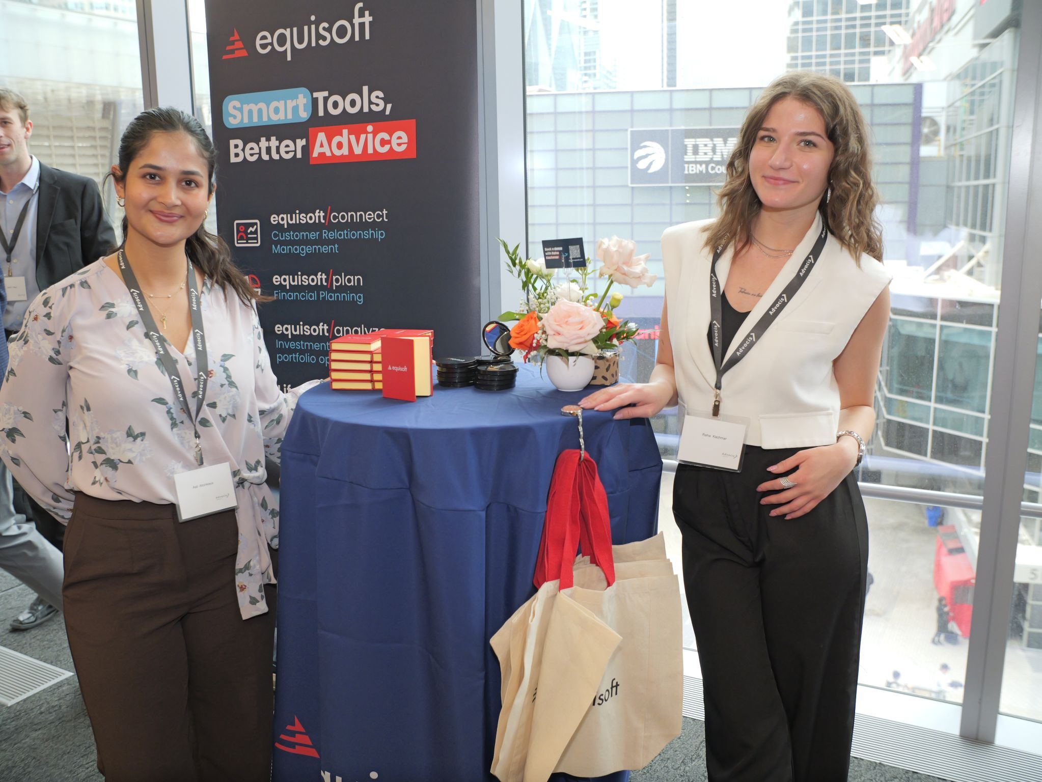Asli and Raha at IWD Advocis Toronto