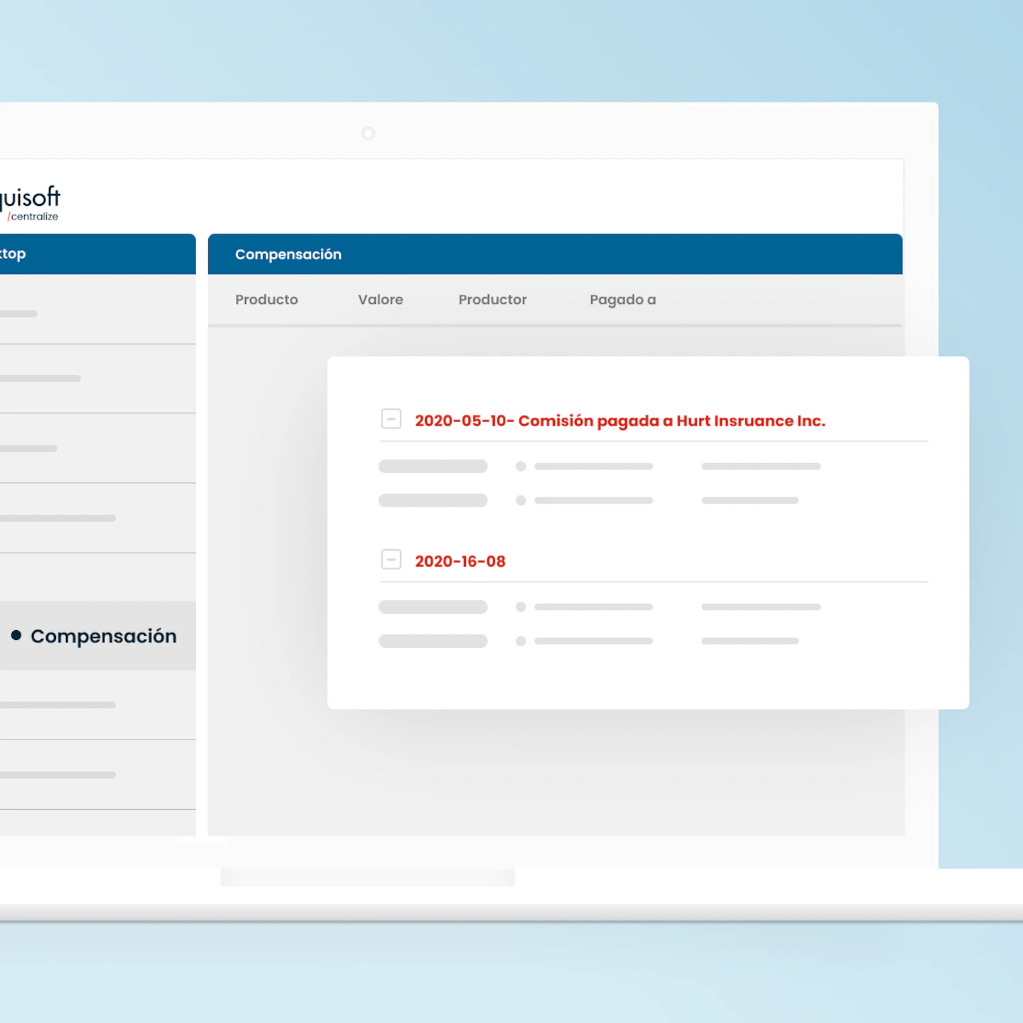 Sistema core de gestión de agencias de seguros | Equisoft/centralize