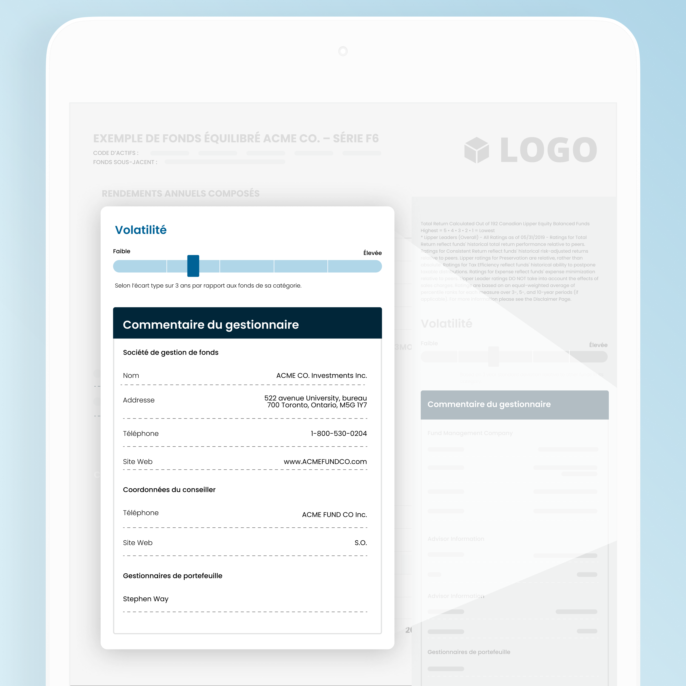 Présentez vos produits d'investissement avec des fiches personnalisées