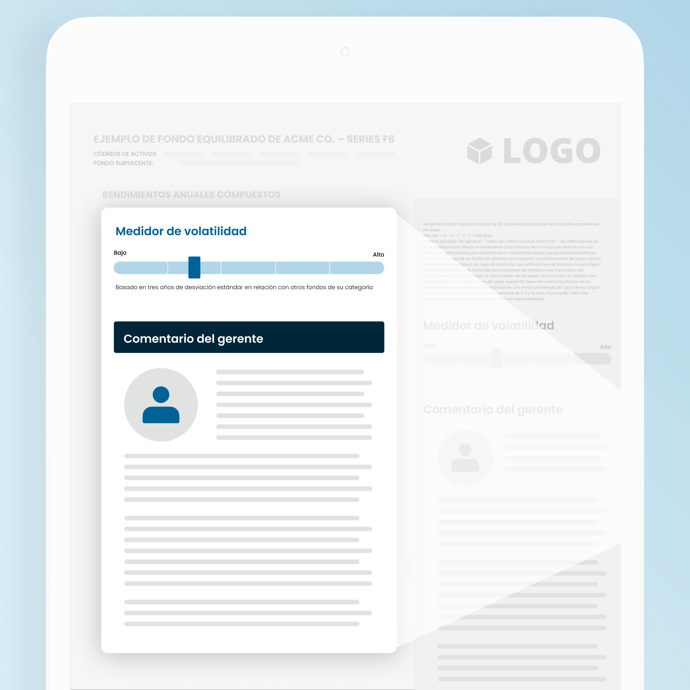 Muestre sus productos de inversión con hojas informativas personalizadas