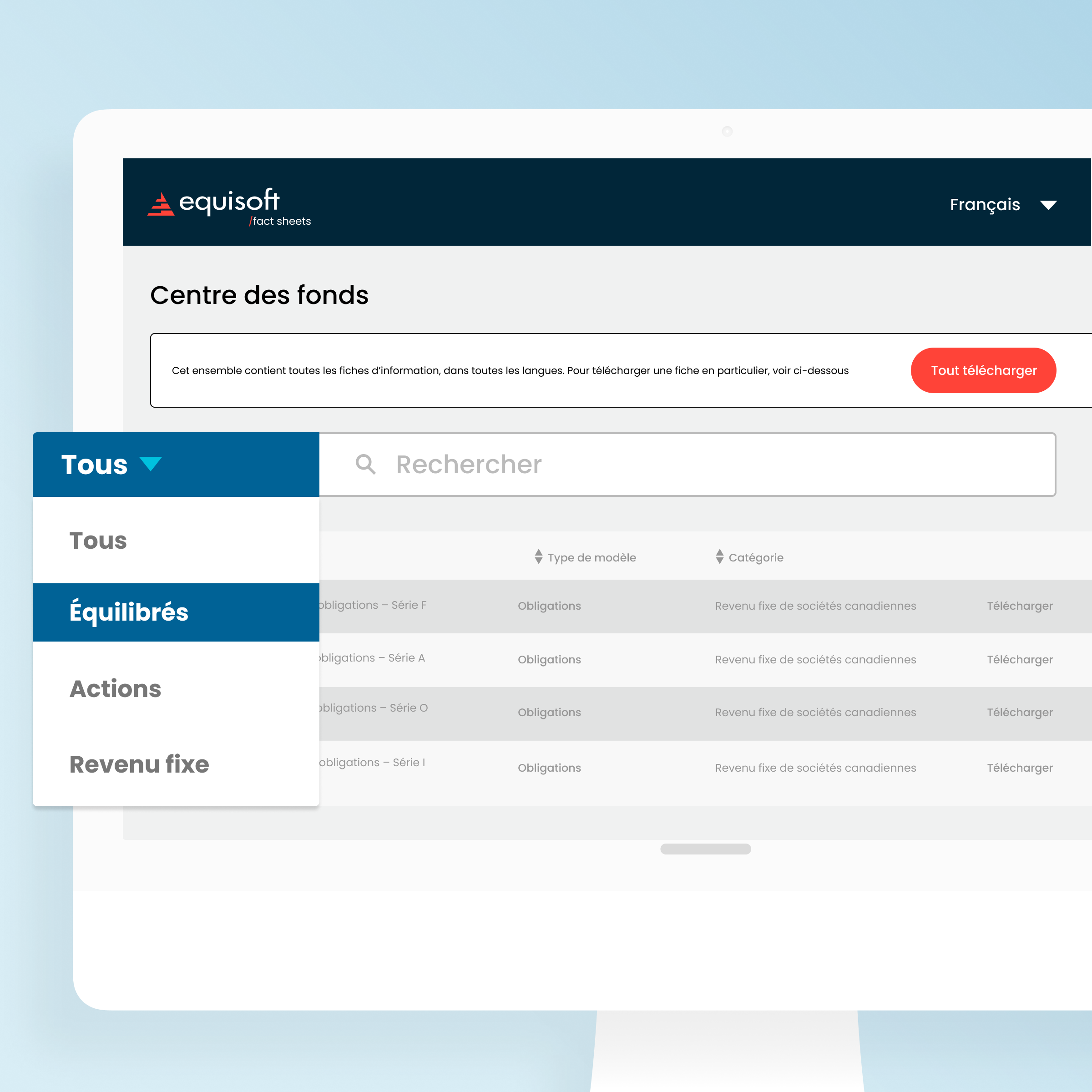 À quoi ressemblent nos fiches d’information de premier plan?