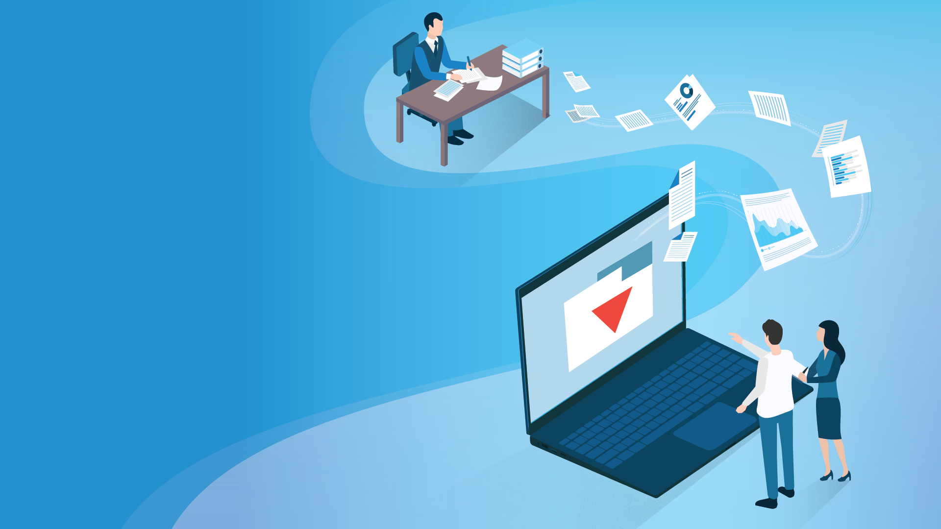 Papers Flying Desk 1920x1080 1